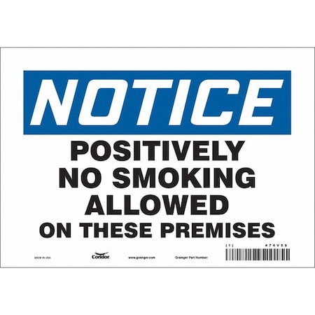 Condor Safety Sign, 7" H, 10" W, Vinyl, Vertical Rectangle, English, 474V59 474V59