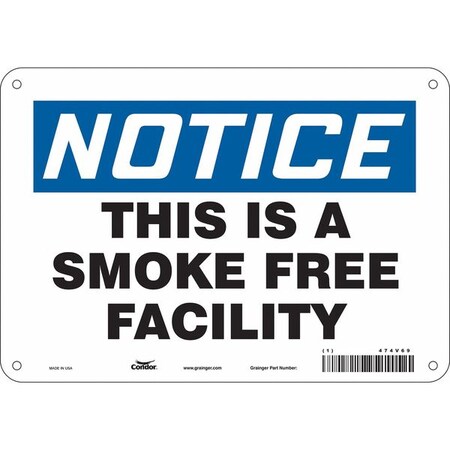 Condor Safety Sign, 7" H, 10" W, Vertical Rectangle, English, 474V69 474V69