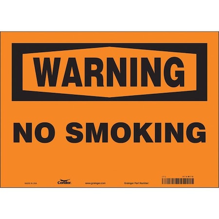 Condor Safety Sign, 10" H, 14 in W, Vinyl, Horizontal Rectangle, English, 474W70 474W70