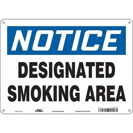 Condor Safety Sign, 10" H, 14 in W, Polyethylene, Horizontal Rectangle, English, 474W42 474W42