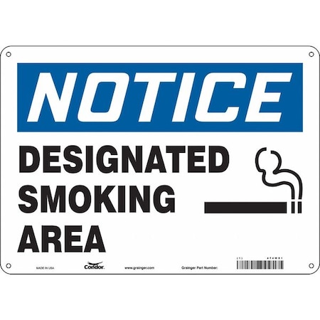 Condor Safety Sign, 10" H, 14 in W, Polyethylene, Horizontal Rectangle, English, 474W51 474W51