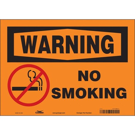 Condor Safety Sign, 10" H, 14 in W, Vinyl, Horizontal Rectangle, English, 474W61 474W61