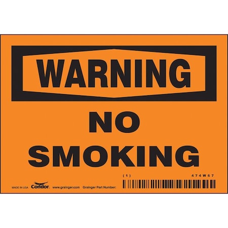 Condor Safety Sign, 3 1/2 in H, 5 in W, Vinyl, Horizontal Rectangle, English, 474W67 474W67