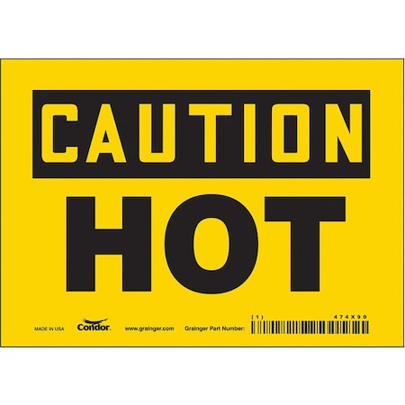 CONDOR Danger Sign, 5 in H, 7 in W, Vinyl, Horizontal Rectangle, English, 474X90 474X90