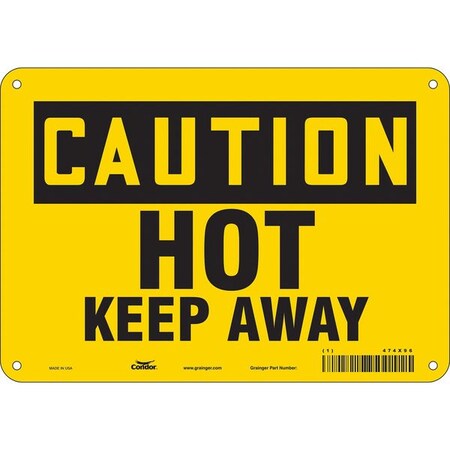 Condor Danger Sign, 7 in H, 10 in W, Polyethylene, Vertical Rectangle, English, 474X96 474X96