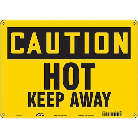 Condor Safety Sign, 10 in Height, 14 in Width, Polyethylene, Horizontal Rectangle, English, 474X97 474X97