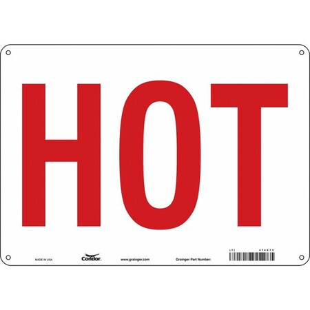 Condor Safety Sign, 10 in Height, 14 in Width, Polyethylene, Horizontal Rectangle, English, 474X75 474X75