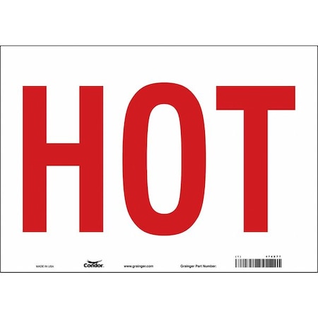 Condor Safety Sign, 10 in Height, 14 in Width, Vinyl, Horizontal Rectangle, English, 474X77 474X77