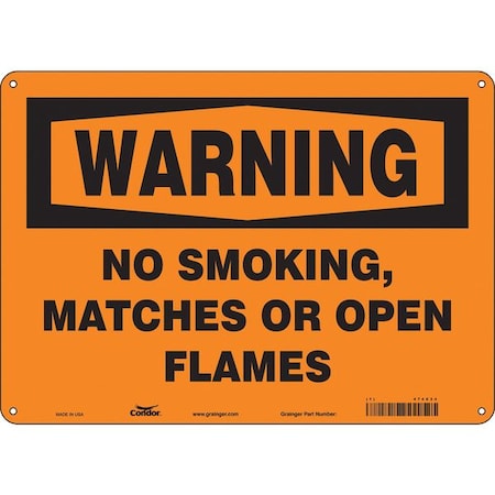 Condor Safety Sign, 10" H, 14 in W, Polyethylene, Horizontal Rectangle, English, 474X34 474X34