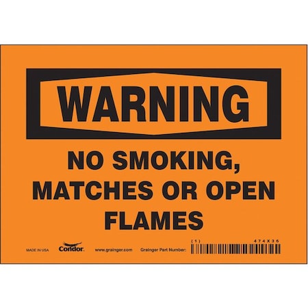 Condor Safety Sign, 5 in H, 7 in W, Vinyl, Horizontal Rectangle, English, 474X36 474X36