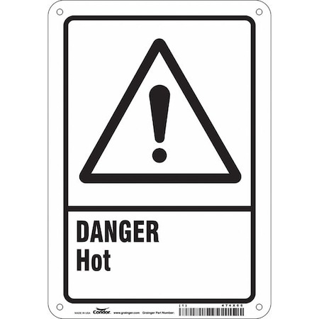 Condor Safety Sign, 10 in Height, 7 in Width, Polyethylene, Horizontal Rectangle, English, 474X66 474X66