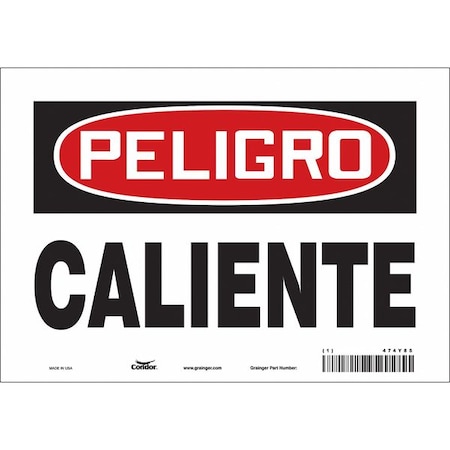 Condor Danger Sign, 10" W x 7" H, 0.004" Thick 474Y85