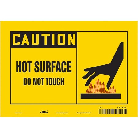 Condor Danger Sign, 7 in H, 10 in W, Vinyl, Vertical Rectangle, English, 474Y06 474Y06