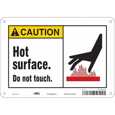 Condor Danger Sign, 10" W x 7" H, 0.032" Thick, 474Y08 474Y08