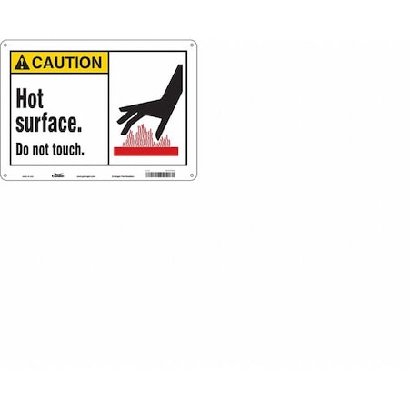 Condor Danger Sign, 10 in H, 14 in W, Aluminum, Horizontal Rectangle, English, 474Y09 474Y09