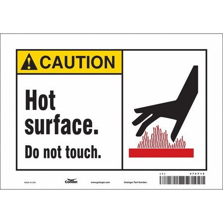Condor Danger Sign, 7 in H, 10 in W, Vinyl, Vertical Rectangle, English, 474Y15 474Y15