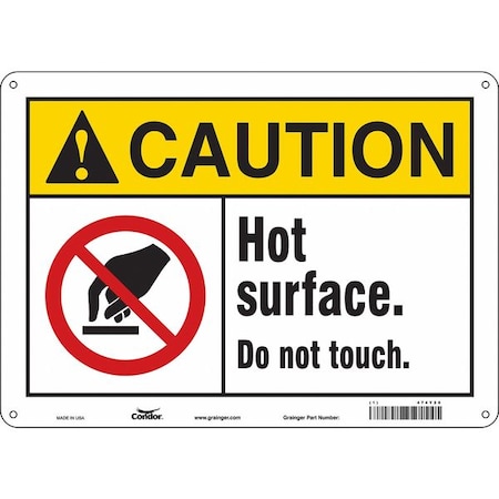 Condor Danger Sign, 10 in H, 14 in W, Polyethylene, Horizontal Rectangle, English, 474Y20 474Y20