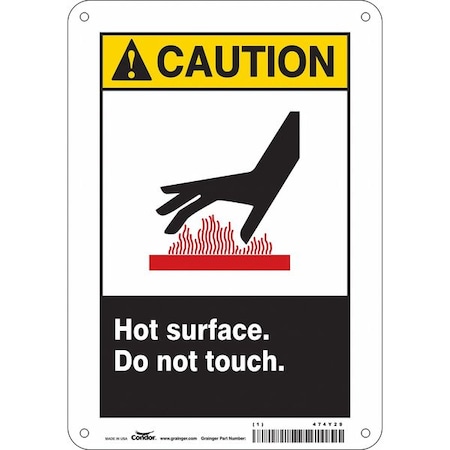 Condor Danger Sign, 10 in H, 7 in W, Aluminum, Horizontal Rectangle, English, 474Y29 474Y29