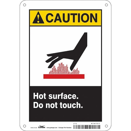 Condor Danger Sign, 10 in H, 7 in W, Polyethylene, Horizontal Rectangle, English, 474Y31 474Y31