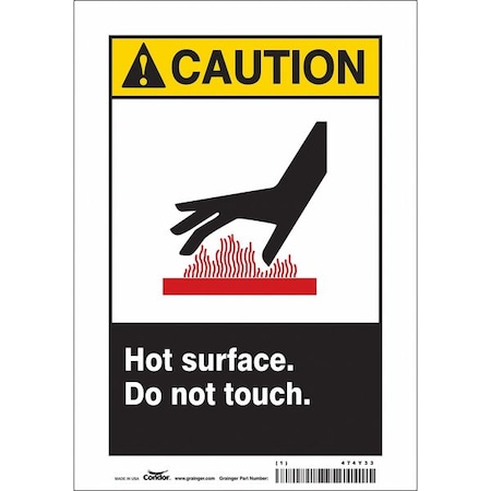 Condor Danger Sign, 10 in H, 7 in W, Vinyl, Horizontal Rectangle, English, 474Y33 474Y33