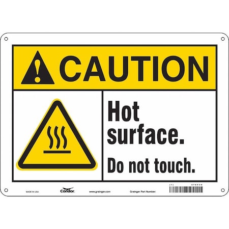 Condor Danger Sign, 10 in H, 14 in W, Aluminum, Horizontal Rectangle, English, 474Y36 474Y36