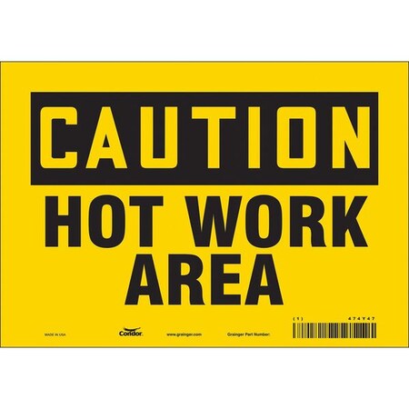 Condor Danger Sign, 7 in H, 10 in W, Vinyl, Vertical Rectangle, English, 474Y47 474Y47