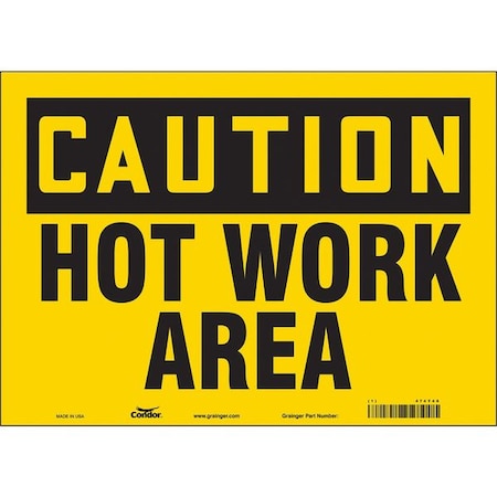 Condor Danger Sign, 10 in H, 14 in W, Vinyl, Horizontal Rectangle, English, 474Y48 474Y48