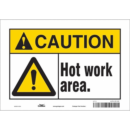 Condor Danger Sign, 7 in H, 10 in W, Vinyl, Vertical Rectangle, English, 474Y53 474Y53