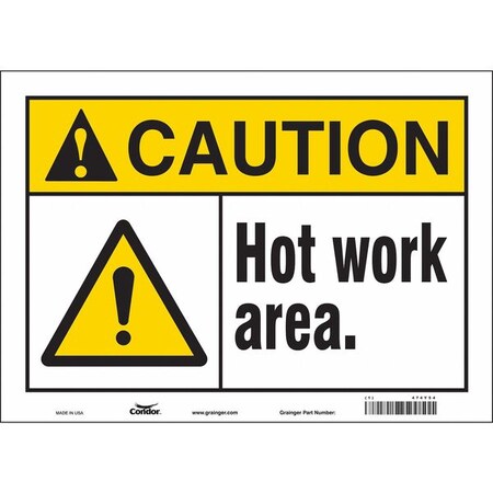 Condor Danger Sign, 10 in H, 14 in W, Vinyl, Horizontal Rectangle, English, 474Y54 474Y54