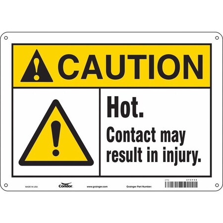 Condor Safety Sign, 10 in Height, 14 in Width, Polyethylene, Horizontal Rectangle, English, 474Y58 474Y58