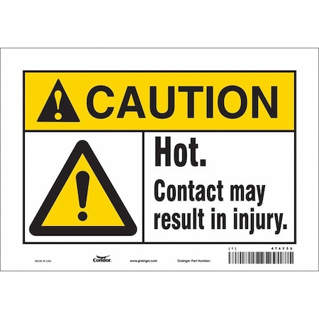 Condor Danger Sign, 7 in H, 10 in W, Vinyl, Vertical Rectangle, English, 474Y59 474Y59