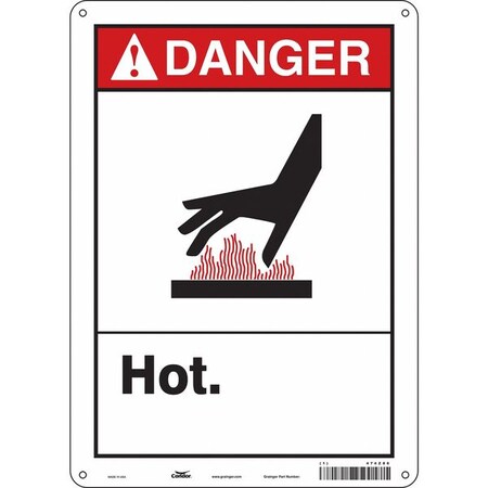 Condor Danger Sign, 14 in H, 10 in W, Aluminum, Vertical Rectangle, English, 474Z86 474Z86