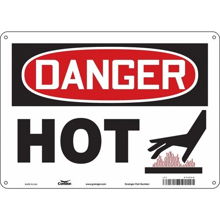 Condor Safety Sign, 10 in Height, 14 in Width, Polyethylene, Horizontal Rectangle, English, 474Z26 474Z26
