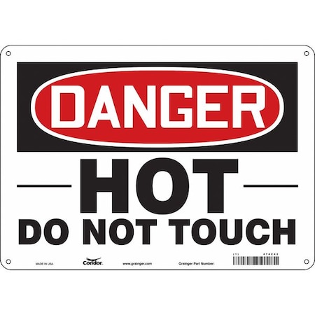 Condor Danger Sign, 10 in H, 14 in W, Aluminum, Horizontal Rectangle, English, 474Z42 474Z42