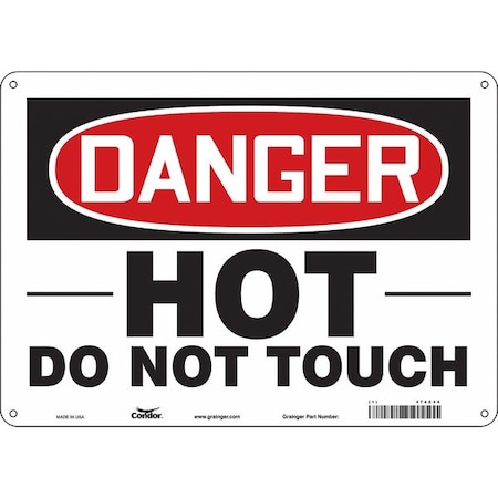 Condor Safety Sign, 10 in Height, 14 in Width, Polyethylene, Horizontal Rectangle, English, 474Z44 474Z44