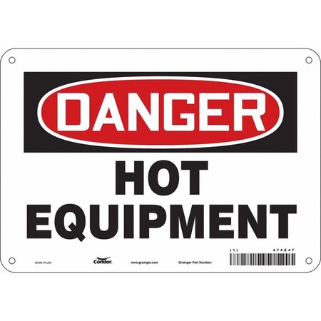 Condor Danger Sign, 10" W x 7" H, 0.032" Thick, 474Z47 474Z47