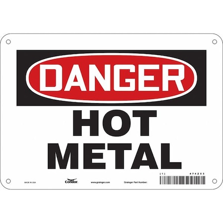 Condor Danger Sign, 10" W x 7" H, 0.032" Thick, 474Z53 474Z53