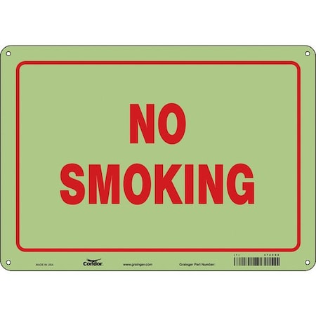 Condor Safety Sign, 10" H, 14 in W, Glow Vinyl, Horizontal Rectangle, English, 474C92 474C92