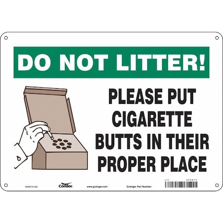 Condor Safety Sign, 10" H, 14 in W, Horizontal Rectangle, English, 474C17 474C17