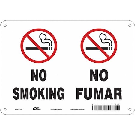 Condor Safety Sign, 7" H, 10" W, Vertical Rectangle, English, Spanish, 474C22 474C22