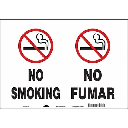 Condor No Header, No Smoking/No Fumar, 20 in W x 14 in H, Horizontal Rectangle, Vinyl 474C34