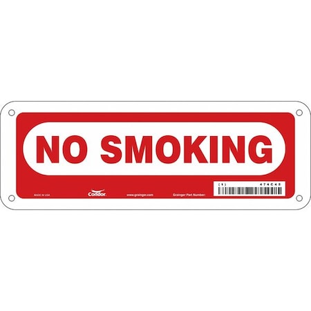 Condor Safety Sign, 3 1/2 in H, 10" W, Polyethylene, Vertical Rectangle, English, 474C45 474C45