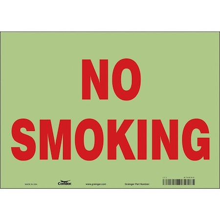 Condor Safety Sign, 10" H, 14 in W, Glow Vinyl, Horizontal Rectangle, English, 474C53 474C53