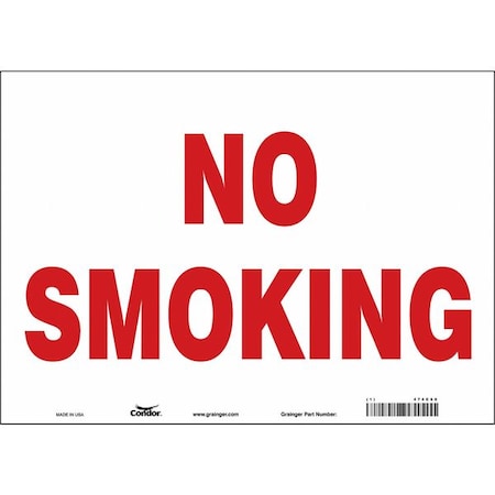 Condor Safety Sign, 10" H, 14 in W, Vinyl, Horizontal Rectangle, English, 474C60 474C60