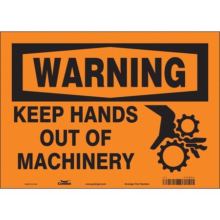 Condor Safety Sign, 10 in Height, 14 in Width, Vinyl, Horizontal Rectangle, English, 475D84 475D84