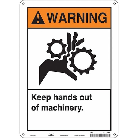 Condor Safety Sign, 14 in Height, 10 in Width, Polyethylene, Vertical Rectangle, English, 475D88 475D88