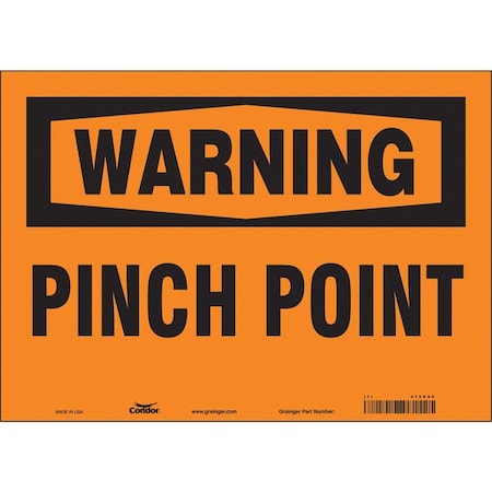 Condor Safety Sign, 10 in Height, 14 in Width, Vinyl, Horizontal Rectangle, English, 475D96 475D96