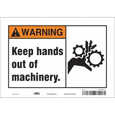 Condor Safety Sign, 7 in Height, 10 in Width, Vinyl, Vertical Rectangle, English, 475D73 475D73