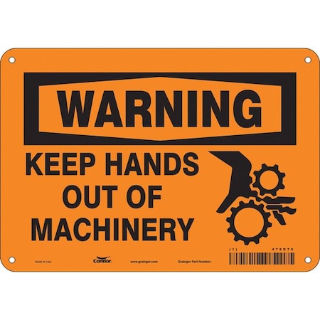 Condor Safety Sign, 7 in Height, 10 in Width, Aluminum, Vertical Rectangle, English, 475D76 475D76