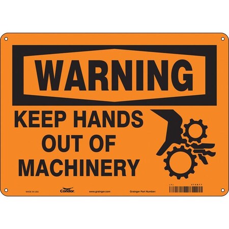 Condor Safety Sign, 10 in Height, 14 in Width, Aluminum, Horizontal Rectangle, English, 475D77 475D77